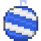 Blue and white ornament